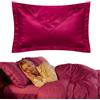 LEVMEK Federa in seta di gelso 22 momme 50 x 70 cm - Set di 2 federe per cuscino di lusso effetto raso, anti-arricciatura e anti-rughe, cura della pelle e dei capelli, chiusura a patta, idea regalo