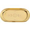CREATCABIN Vassoio Portagioie Ovale Dorato 7 x 3.3 Pollice Espositore per Bigiotteria Vassoio Portagioie Acciaio Inossidabile Vintage Supporto per Altare Rituale Sole Luna Supporto per Orecchini