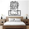 Generic Decorazione murale in Metallo Moderna e Minimalista Medusa, Mitologia Greca, Serpente Gotico, da Appendere al Soggiorno e alla Camera da Letto (Nero, 48x39/121x100cm)