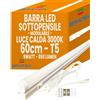 Bratek Barra Led Sottopensile Cucina 220v - Reglette Led 60 Cm 3000k 9W 850 Lumen | Lampada Reglette T5 Luce Calda con Kit di Montaggio a Parete o Soffitto, Connessione Modulare Diretta o con Cavo Incluso