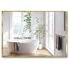 Generic Grande Rettangolare Specchio per Vestirsi con Cornice Oro 103x73 cm | Facile da Montare | Vetro da Appendere al Muro | Per Soggiorno, Bagno o Camera da Letto | Montaggio Orizzontale o Verticale
