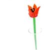 HXSCOO Ornamenti di fiori in vetro di Murano a stelo lungo colorato Matrimonio San Valentino Festa di festa Regali romantici for la decorazione di vasi domestici ( Color : Coral Red , Size : About 15cm-17cm