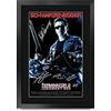 HWC Trading Poster della locandina del film Terminator 2 - Il giorno del giudizio, con stampa della foto e dell'autografo di Schwarzenegger, idea regalo e cimelio per i fan, formato A3, incorniciato