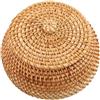 Melbolda Cestino portaoggetti in rattan con coperchio, scatola organizer in vimini | Scatola organizer in vimini per snack, cestino portaoggetti in rattan con coperchio, piccolo portagioie e supporto per pezzi