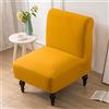 Highdi Fodera Copripoltrona Senza Braccioli Elasticizzato, Tinta Unita Copridivano Coprisedie Accent con Schienale 1 Posto Lavabile Removibile Coprisedia per Sala da Pranzo Soggiorno (Giallo Acceso)