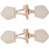 GIVBRO 2 Chiusure Alamaro in Pelle Beige con Bottone Effetto Corno, 17 cm | Adatte a cappotti, scialli, giacche antivento, borse e lavori creativi; sui capi pesanti usare cuciture ben salde