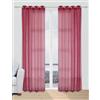 GD Tenda leggera ed elegante - Effetto lino in tinta unita e semi oscurante, adatta per soggiorno, camera da letto, cameretta, balcone e interni, pannello di 140*280 cm con 8 occhielli. (Rosso vino)