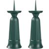 PHMING 2 Pezzi Verde Scuro Vaso Cimiteriale,Vasi per Cimitero di Plastica | Vaso Commemorativo, per La Presentazione di Fiori Secchi o Freschi Come Decorazione per Cimiteri