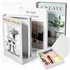 ENUTROF Libri Decorativi Arredamento Finti Decorativi Design Finto Libro | 3Pz Decorativo Falsi Decorative Books per la Decorazione Domestica Libreria Tavolino da caffè Scaffali (Colore: A)