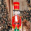 ECOM-CDL CDL L/4 piedi/120 cm/4ft/4 piede/120cm Vita dimensione grande/Gigante Rossa Di Natale di Legno Schiaccianoci king & Soldato Ornamento Regalo Bambola Vetrina/Casa Decorazione K05