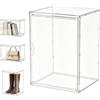 Keltorio Scatole impilabili per scarpe, in plastica trasparente, con porta magnetica, 40 x 25 x 30 cm, antipolvere, per borse, cosmetici, scarpe, libri