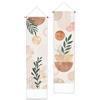 PLIGREAT Confezione da 2 arazzi bohémien con nappe, 132,1 x 33 cm, motivo piante da appendere alla parete, astratto, verticale, per camera da letto, soggiorno, bagno, decorazione artistica da