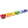 Find Something Different Trovare Qualcosa di Diverso Lotus portacandela, Vetro, Oro, Piccolo, Set di 7