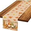 GalaVee Runner da tavola autunnale, 183 x 33 cm, design nordico con gnomo e zucca | Caldo runner da tavola scandinavo per tavolo da pranzo, cucina e credenza