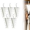 Generico Gruccia Organizer a Doppia Faccia a Forma di V, Bianco | Appendiabiti Verticale Multistrato con 12 Ganci, Rotazione a 360°, Ideale per Camera da Letto e Guardaroba
