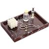 Generic Vassoio in marmo, 30,5 x 20,3 cm, organizer decorativo per bancone del bagno o cucina, elegante supporto in pietra naturale per trucco, gioielli, sapone, profumi