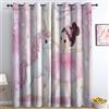 Generico Tende Oscuranti 3D Ragazza Ballerina Dei Cartoni Animati Con Unicorno Tenda Occhielli Tende Da Interni Camera Da Letto Soggiorno 75L x 166A cm Cameretta Bambini Ufficio Albergo Tenda 2 Pannelli