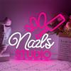 BEISKAFNVSZ Insegna al neon per nail room, rosa dimmerabile, luce LED per decorazione da parete, sfondo per salone di bellezza, regalo per donne nail tech alimentato tramite USB (36,1 x 30 cm)