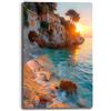 Printerland Quadro Moderno MARE Panorama Marino Quadri moderni soggiorno da Parete grande Stampa su tela Canvas Decorazione Murale muro Arredo Camera letto Salone (4, 40x70 cm, Canvas intelaiato)