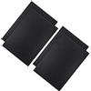 Healifty Set di 4 tessuti neri Aida 14 conti, 30 x 30 cm, per ricamo e lavori manuali, per fai da te e cucito