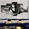 bnkrtopsu 5 Quadri su Tela Quadri Stampe Stampate su 5 Tele Soggiorno Camera da Letto murali Decorativi creativi e Poster(Nessuna Cornice) Amy Winehouse