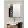 UNIVERSO Lampada applique per specchio bagno led 9w onda design moderno ondulato luce bianco naturale calda (F12-3C)