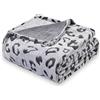 SOCHOW Uragiri Coperta Plaid in Pile di Flanella, Coperta da Letto in Peluche Leggera Super Morbida e Accogliente, Leopardo Nero 150 x 200 cm