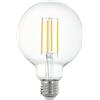EGLO connect.z Smart Home lampadina Led E27, G95, ZigBee, app e controllo | vocale, dimmerabile, bianco caldo, 806 lumen, 6 W, lampadina vintage chiara