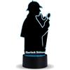 Optechvisual Sherlock Holmes - Lampada notturna a LED, con fischietto e lente d'ingrandimento, 16 colori dimmerabili, regalo per gli appassionati di libri e amanti del crimine