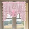 BOYOUTH Tende velate con fiori ricamati, mantovana, in voile, con tasca per asta, piccole finestre, per cucina, sala da pranzo, bar, decorazione per porta, 90 x 90 cm, rosa, 2 pannelli