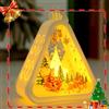Doukesh Luce Notturna di Natale Lampada Notturna con Motivo Natalizio Lanterna di Natale LED Lanterna Babbo Natale Appendere Lampada Esterno/Interno Decorazioni Natalizie Regali di Natale Stile 2