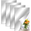 Vylro 4 Pezzi Specchi Adesivi, 20cm×30cm Specchio Da Armadio | Specchi Adesivi Flessibile, Specchio Adesivo Armadio pour Bagno, Camera Da Letto, Soggiorno, Spogliatoio, Corridoio