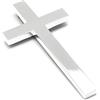 BRILLIBRUM® - Crocifisso da parete placcato in argento con incisione personalizzabile, crocifisso moderno in metallo a forma di croce di Gesù, grande, Metallo