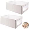 Rairsky 2 Scatole per Armadio Cartone, 41x28x17cm Scatola Portaoggetti Pieghevole | Scatole per Armadi, Organizer Cassetti Armadio, Scatole per Vestiti, Scatole Organizer Armadio per Vestiti, Giocattoli