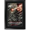 HWC Trading Poster della locandina del film Terminator 5 - Salvation, con stampa della foto e dell'autografo di Schwarzenegger, idea regalo e cimelio per i fan, formato A3, incorniciato