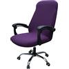 Highdi Coprisedia Ufficio Elasticizzato, Tinta Unita Coprisedie Gaming Universale Coprisedia Girevole Coprisedie Computer Fodere Coprisedie, Coprisedile per Sedia da Ufficio (Viola Scuro,M)