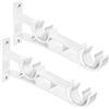 SEGNAYEN Staffa doppia per asta per tenda, in metallo resistente, per aste per tende da 25 mm a 28 mm, staffa per binario per tende doppia