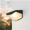 Licht-Erlebnisse Lampada da parete solare per esterni con sensore di movimento L: 10,6 cm Lampada solare LED 3000 K IP44 Bianco Moderna Lampada da parete per esterni Ingresso Porta d'ingresso Lampada