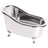 Generic Mini organizer per trucchi a forma di vasca da bagno, contenitore per riporre oggetti vari da scrivania, vassoio organizer per gioielli da scrivania (argento)