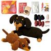 Bekecidi Kit uncinetto principiante completo animali cane 25 cm lana | Crochet Kit Borsa 17 x 18 Lana Gomitolo Aghi Occhi Imbottitura Marcatori Regalo Principiante Tempo Libero Creativo Filo a