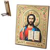 NKlaus Icona Gesù Cristo in legno 15x18cm Pantocratore di Cristo Iconografia modello ortodosso stampa d'arte 39117