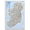 JONZA Poster con mappa dell'Europa, Irlanda, con mappa classica, decorazione da parete su tela, per camera da letto, 30 x 45 cm