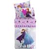 Caleffi Completo Lenzuola Singolo Disney Frozen 100% Cotone - Set Letto Bambini con Lenzuolo Sotto Angoli 90x200+25, Sopra 155x280 e Federa Double Face 50x80 cm