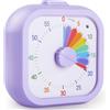 Wyngee Timer Visivo da 60 Min per Bambini, Wyngee Conto a Rovescia Silenzioso Orologio Colorato Sveglia LED Timer Visivo Silenzioso senza Ticchettio Strumento Gestione Tempo per Cucina, Scuola, Ufficio