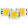 LIGHBIB Chip LED COB AC 220V 110V 50W 30W 20W Diodo Rettangolare A Matrice Fai Da Te Faretto Luce Di Inondazione Parti Di Riparazione Non È Necessario Il Driver,Bianco Freddo 220w,30w 3 Pezzi
