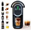 CAFELFFE MK-609S - Macchina da caffè 6 in 1, 20 bar, con scarico automatico della pressione, regolazione della temperatura e della quantità di caffè, 6 opzioni di adattatore per capsule, foglie di tè