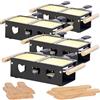 Rosenstein & Söhne senza corrente: raclette con candele, per 2 persone, con spatola e 2 candele, 2 padellini antiaderenti per raclette (pieghevole, duo, griglia barbecue)