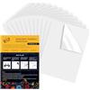 Siumir 12PCS Stabilizzatori per Ricamo, A4 (29.7x21cm) Idrosolubile Autoadesivo Stabilizzatori per Cucito, Carta da Ricamo Stampabile o Disegnabile per Ricamo a Mano e a Macchina