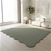 TapisTrend Tappeto Shappy Verde foresta 140x200 cm tinta unita con motivo ondulato e morbido pelo di 19 mm, ideale per soggiorno, camera da letto e zona relax