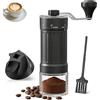Teuaplo Macina Caffè Manuale, Macinacaffè Manuale con Meccanismo Conico e Esterno Regolazione a 40 Livelli Mini Coffee Grinder Maniglia Macinacaffè a Manovella Portatile per aeropress, Pour Over, Moka
